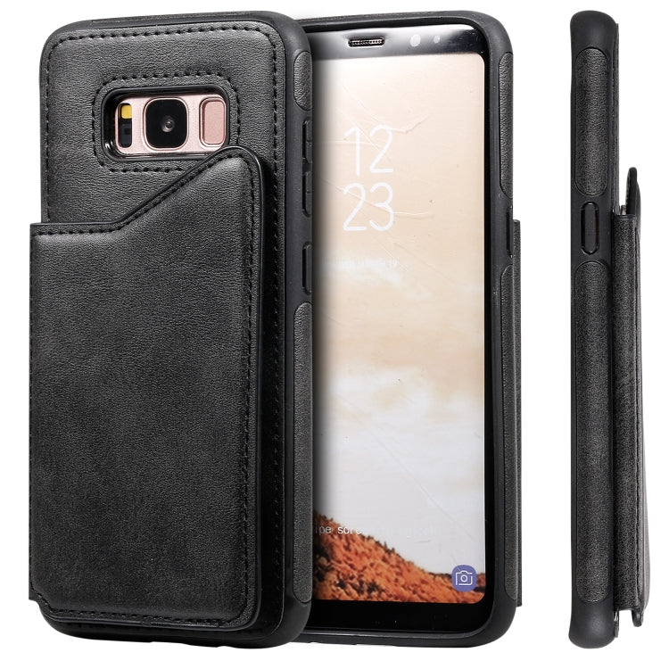E-Comfort Shockproof Calf Texture Protective Case with Card Slots for iPhone XR