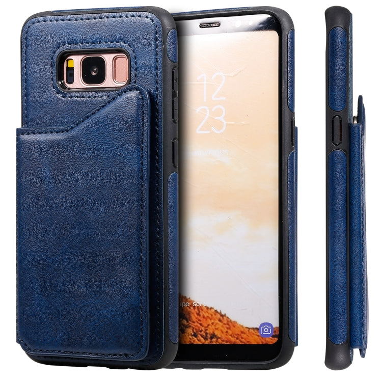 Shockproof Calf Texture Protective Case with Holder & Card Slots & Frame, For Galaxy S8+, For Galaxy S8, For Galaxy S9+, For Galaxy S9