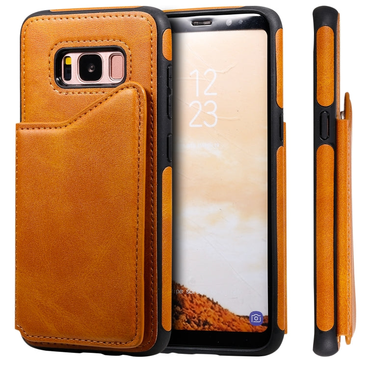 Shockproof Calf Texture Protective Case with Holder & Card Slots & Frame, For Galaxy S8+, For Galaxy S8, For Galaxy S9+, For Galaxy S9