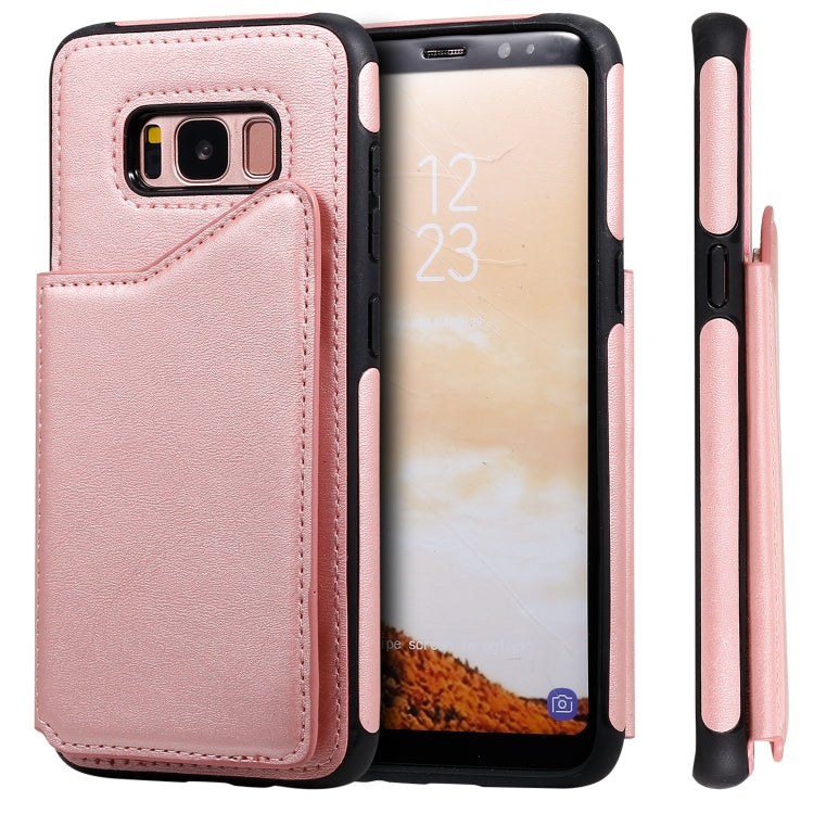 Shockproof Calf Texture Protective Case with Holder & Card Slots & Frame, For Galaxy S8+, For Galaxy S8, For Galaxy S9+, For Galaxy S9