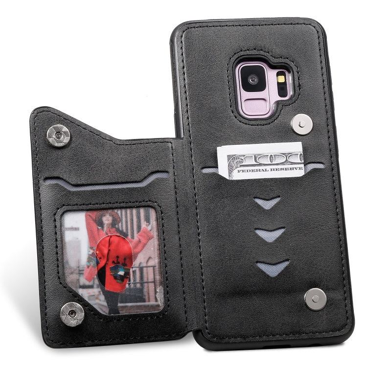 E-Comfort Calf Texture Protective Case with Card Slots for Samsung Galaxy S9 S10