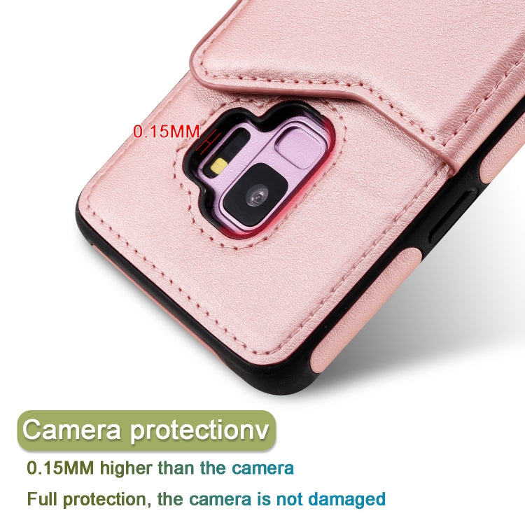 E-Comfort Calf Texture Protective Case with Card Slots for Samsung Galaxy S9 S10