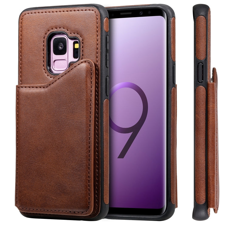 Shockproof Calf Texture Protective Case with Holder & Card Slots & Frame, For Galaxy S8+, For Galaxy S8, For Galaxy S9+, For Galaxy S9