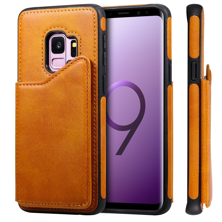 Shockproof Calf Texture Protective Case with Holder & Card Slots & Frame, For Galaxy S8+, For Galaxy S8, For Galaxy S9+, For Galaxy S9