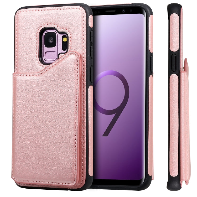 Shockproof Calf Texture Protective Case with Holder & Card Slots & Frame, For Galaxy S8+, For Galaxy S8, For Galaxy S9+, For Galaxy S9