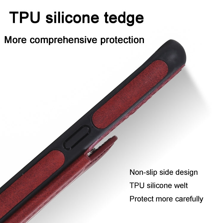 Shockproof Calf Texture Protective Case with Holder & Card Slots & Frame, For Galaxy S10 5G, For Galaxy S10e, For Galaxy S10+, For Galaxy S10