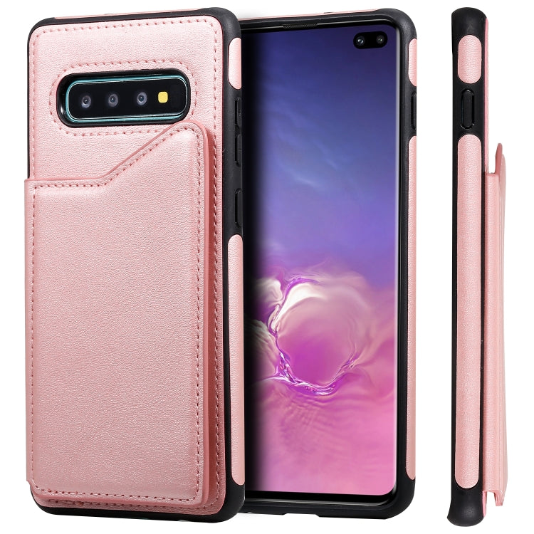 Shockproof Calf Texture Protective Case with Holder & Card Slots & Frame, For Galaxy S10 5G, For Galaxy S10e, For Galaxy S10+, For Galaxy S10