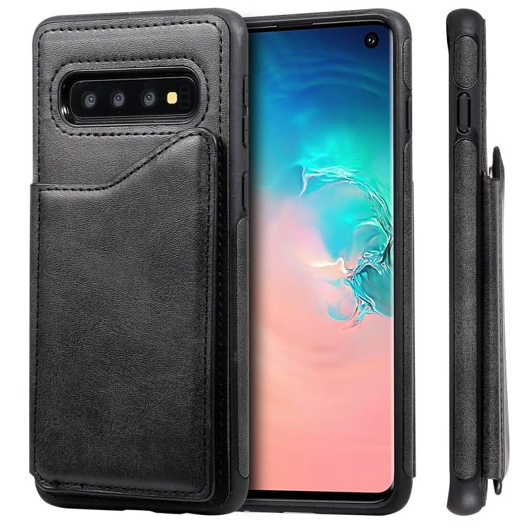 E-Comfort Calf Texture Protective Case with Card Slots for Samsung Galaxy S9 S10