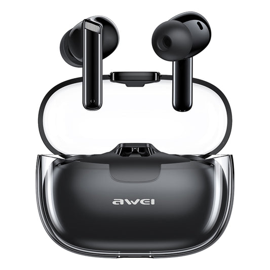 awei T52 wireless gaming Bluetooth earbuds with charging case, black