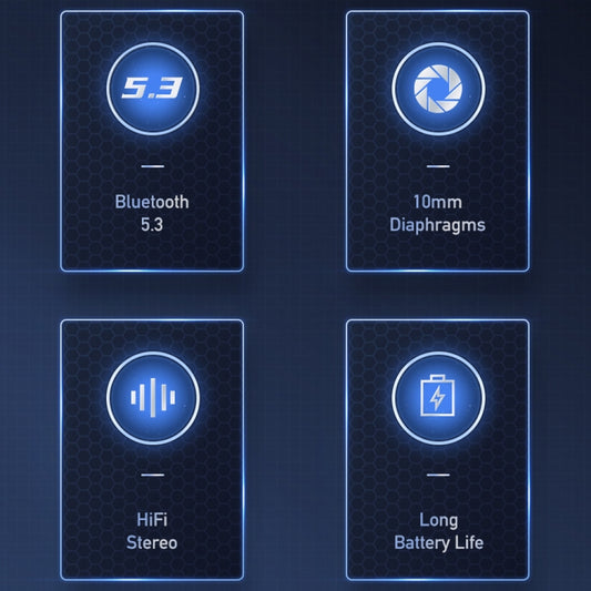awei T52 gaming earbuds displaying low-latency technology for competitive play