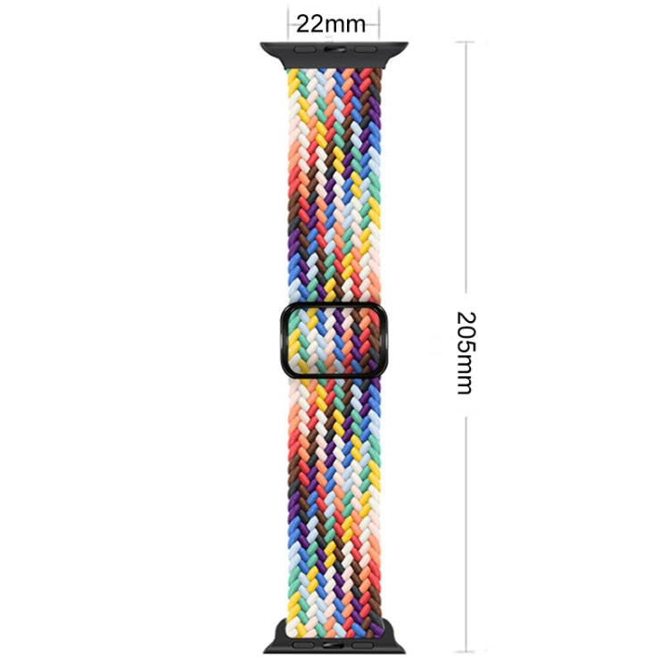 Buckle Nylon Braided Watch Band, For Apple Watch Series 8&7 41mm / SE 2