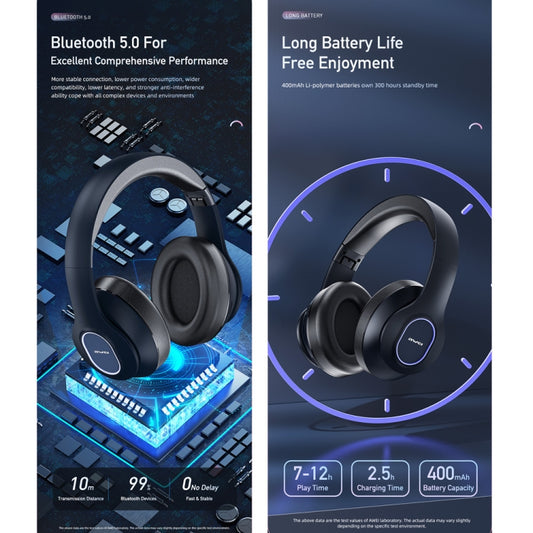 Lightweight wireless headphones A100BL worn comfortably during daily activities
