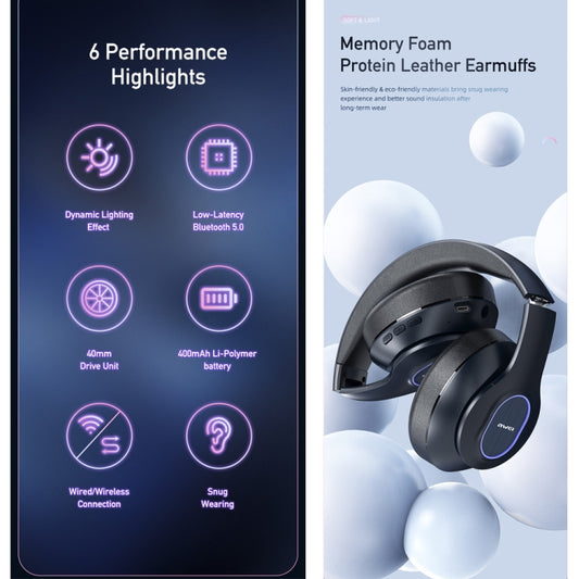 A100BL headset packaging displaying Apple-compatible Bluetooth connectivity features