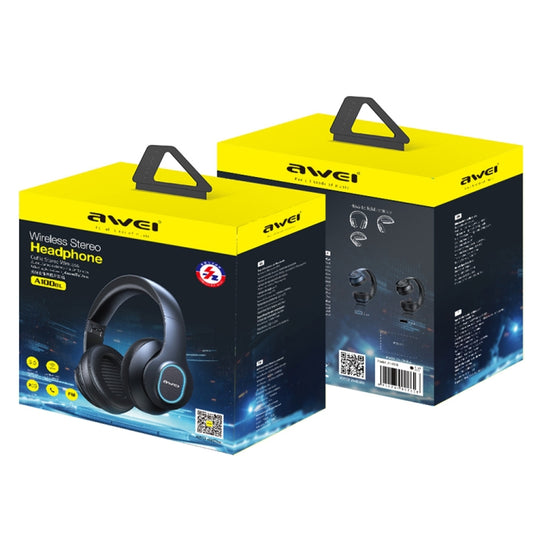 awei A100BL folding headphones with built-in microphone for seamless calls