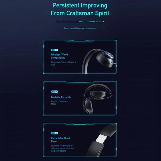 Wireless stereo headphones in use, demonstrating comfort for extended listening sessions