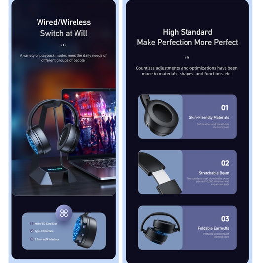 A780 Pro stereo headphones packaging and included accessories for Apple devices