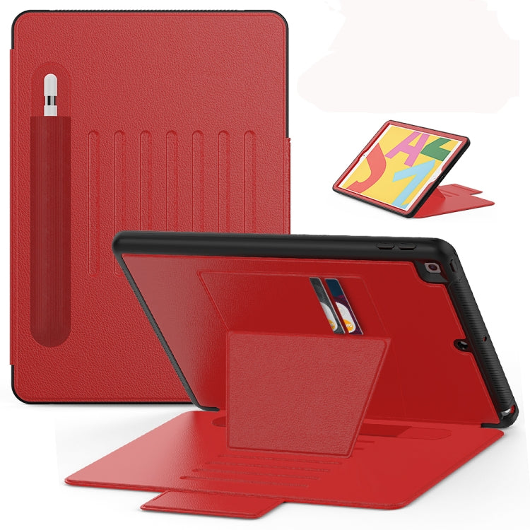 Multifunctional Tablet PC Protective Leather Case with Bracket & Card Slots & Pen Slot & Wake-up / Sleep Function, For iPad 10.2, For iPad 9.7