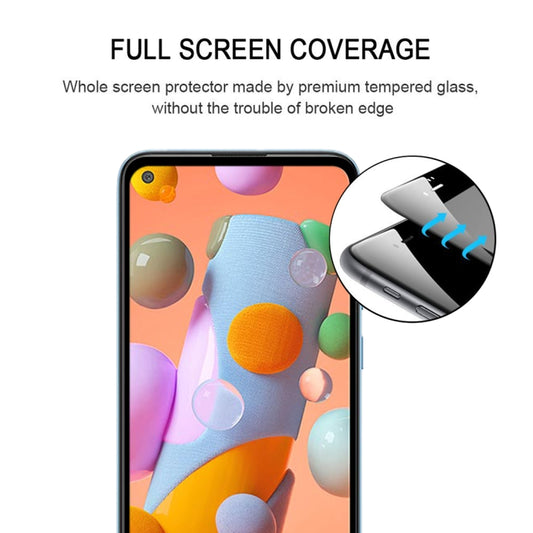 Full adhesive application tempered glass protector Galaxy A-series display