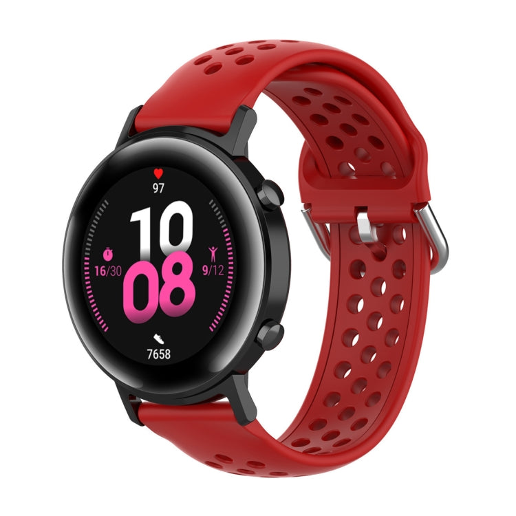20mm Clasp Solid Color Sport Wrist Strap Watchband, For Huawei Watch GT2 42MM, For Galaxy Watch Active2 / Active