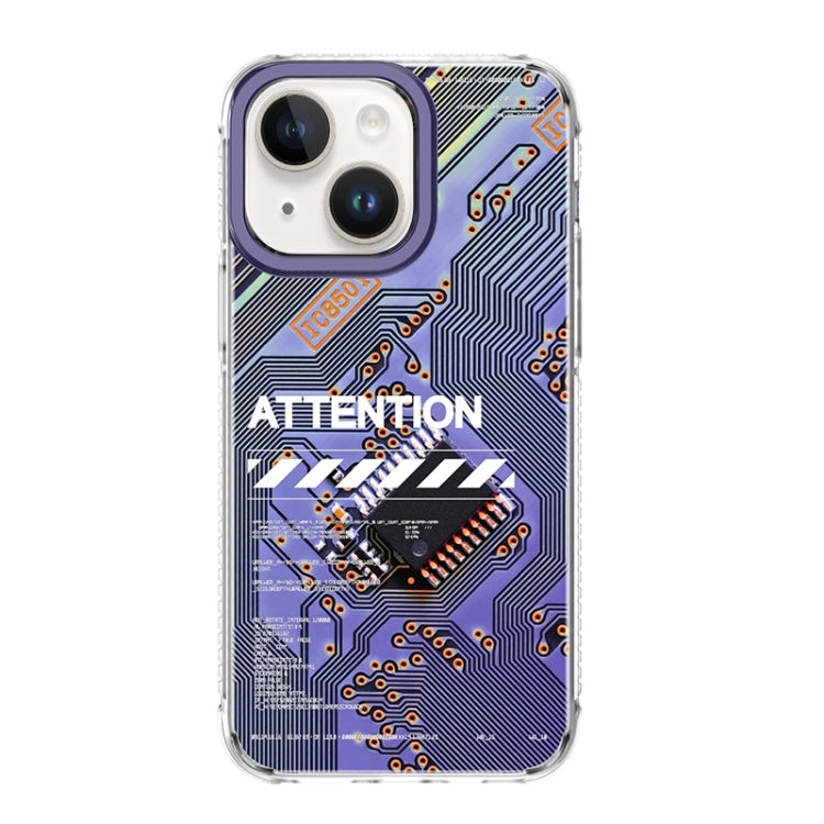 Mutural Modern Series Circuit Board Printed Phone Case, For iPhone 14, For iPhone 14 Pro, For iPhone 14 Pro Max