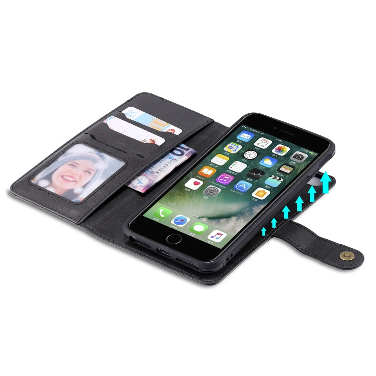 Multifunctional Detachable Magnetic Horizontal Flip Leather Case with Card Slots & Holder & Wallet & Photo Frame, For iPhone 6 Plus / 7 Plus / 8 Plus, For iPhone 6 / 7 / 8, For iPhone 11, For iPhone 11 Pro