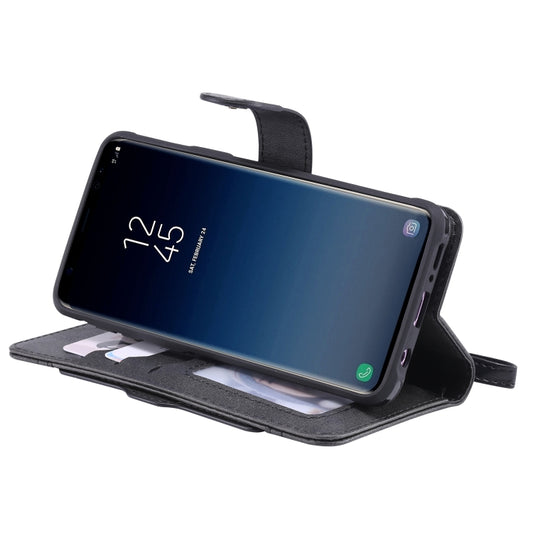 Samsung Galaxy phone case with detachable magnetic back panel and multiple card slots