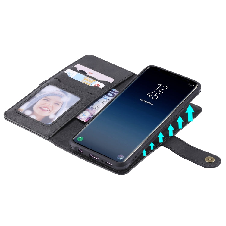 Multifunctional Detachable Magnetic Horizontal Flip Leather Case with Card Slots & Holder & Wallet & Photo Frame, For Galaxy S9, For Galaxy S9+, For Galaxy S10+, For Galaxy S10