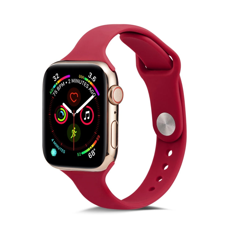 Thin Silicone Replacement Wrist Strap Watchband, For Apple Watch 5/4 44mm & 3/2/1 42mm