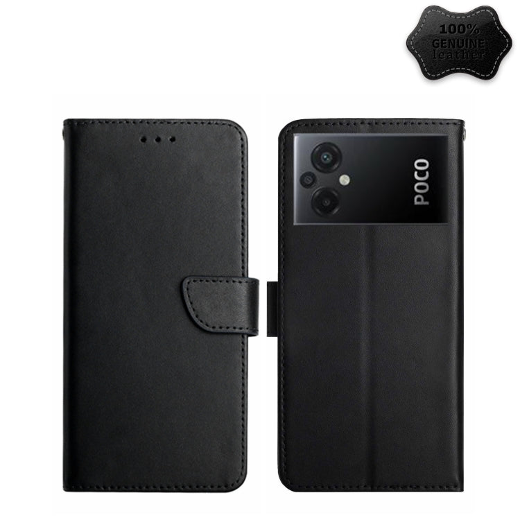 Genuine Leather Fingerprint-proof Flip Phone Case, For Xiaomi Poco M5 4G/5G/M4 5G, For Xiaomi Poco M5s, For Xiaomi Redmi A1, For Xiaomi Redmi K50 Ultra/12T/12T Pro