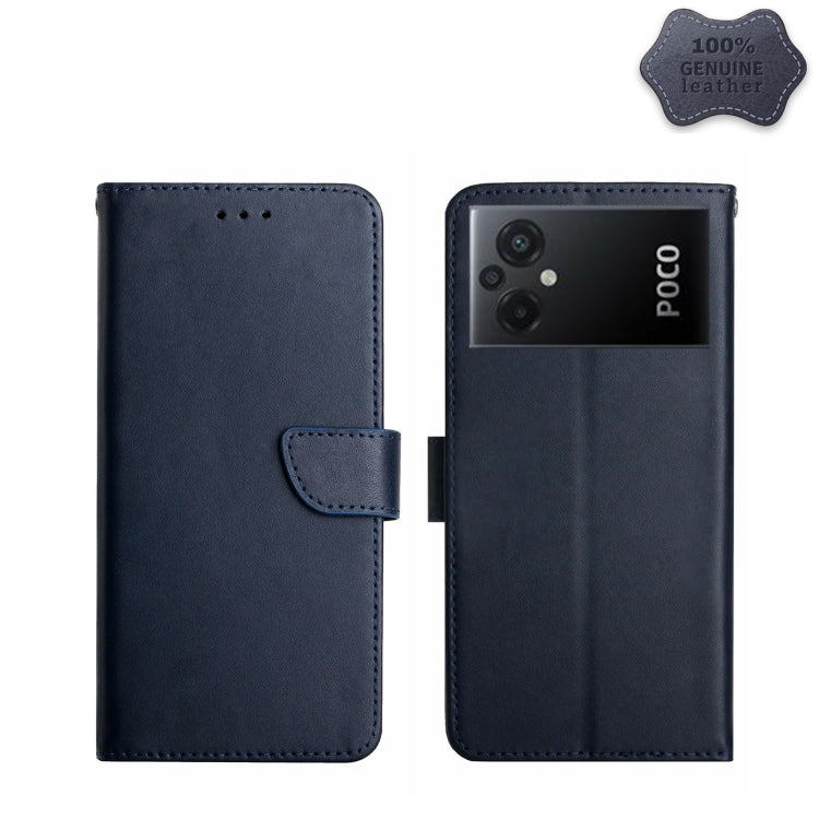 Genuine Leather Fingerprint-proof Flip Phone Case, For Xiaomi Poco M5 4G/5G/M4 5G, For Xiaomi Poco M5s, For Xiaomi Redmi A1, For Xiaomi Redmi K50 Ultra/12T/12T Pro