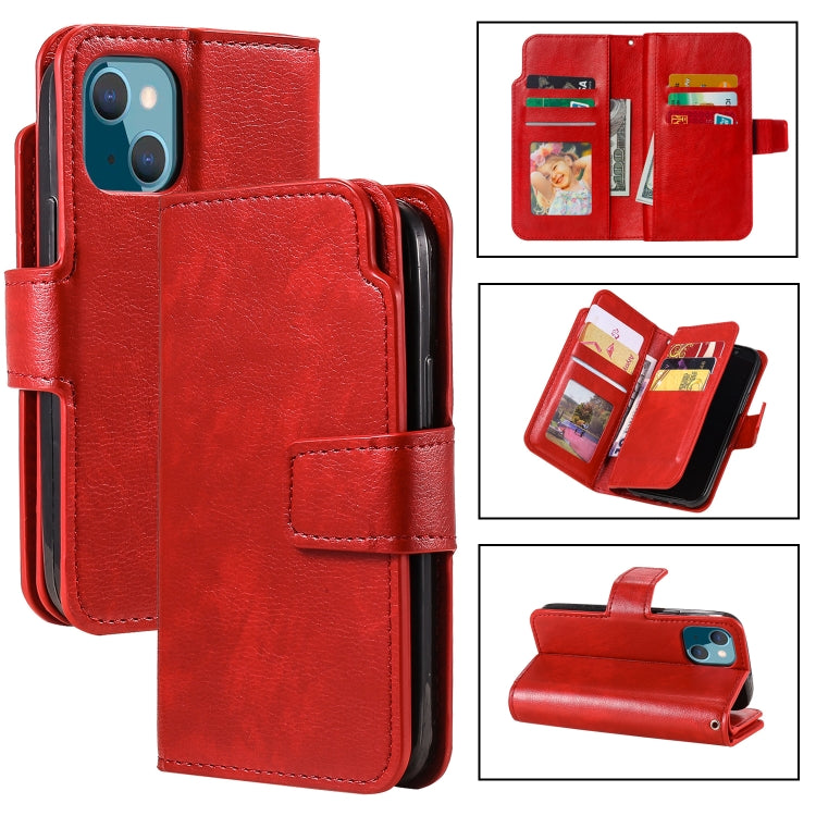 9 Card Tri-Fold Wallets Leather Phone Case