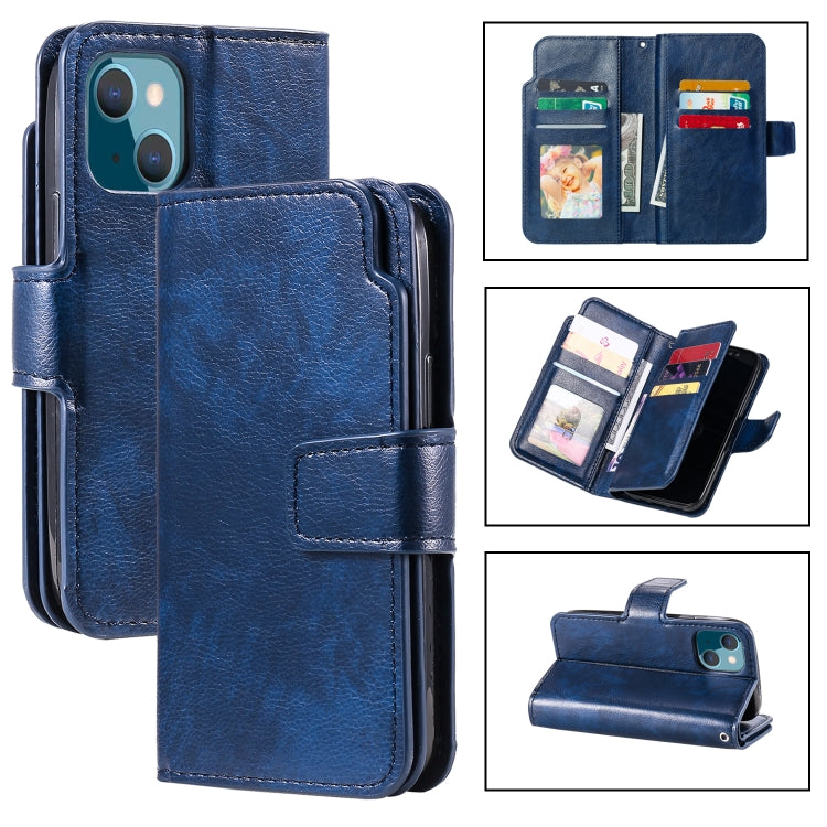 9 Card Tri-Fold Wallets Leather Phone Case