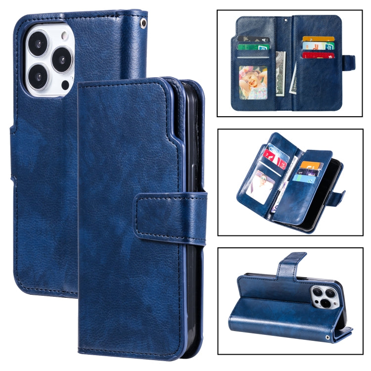 9 Card Tri-Fold Wallets Leather Phone Case