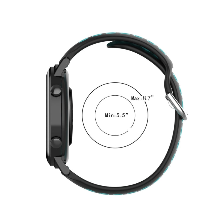 20mm Clasp Two Color Sport Wrist Strap Watchband, For Huawei Watch GT2 42MM, For Galaxy Watch Active2 / Active