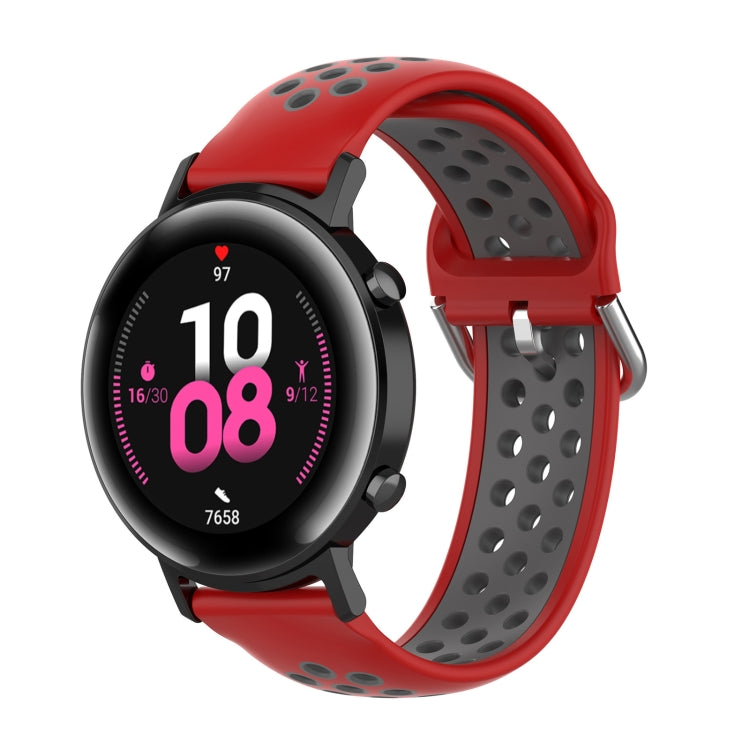 20mm Clasp Two Color Sport Wrist Strap Watchband, For Huawei Watch GT2 42MM, For Galaxy Watch Active2 / Active