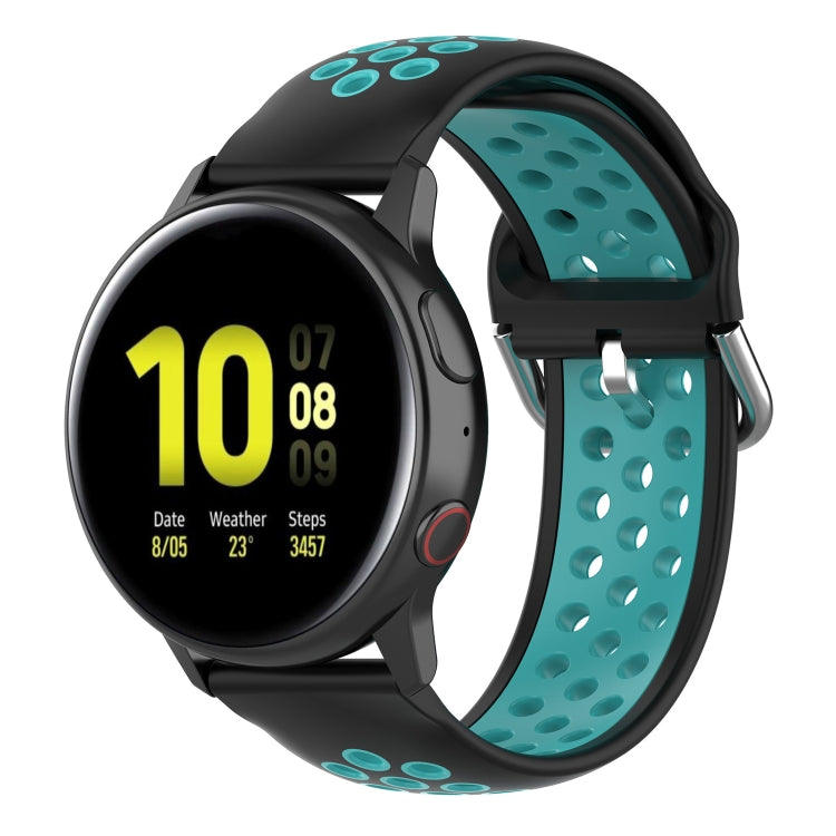 20mm Clasp Two Color Sport Wrist Strap Watchband, For Huawei Watch GT2 42MM, For Galaxy Watch Active2 / Active