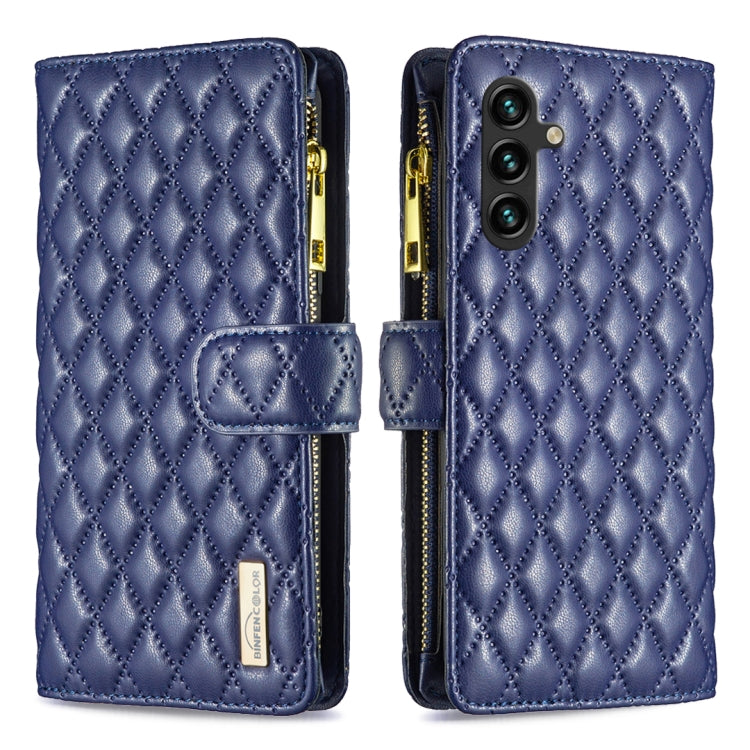 Diamond Lattice Zipper Wallet Leather Flip Phone Case