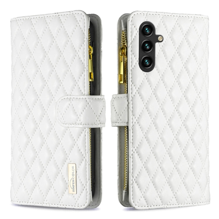 Diamond Lattice Zipper Wallet Leather Flip Phone Case