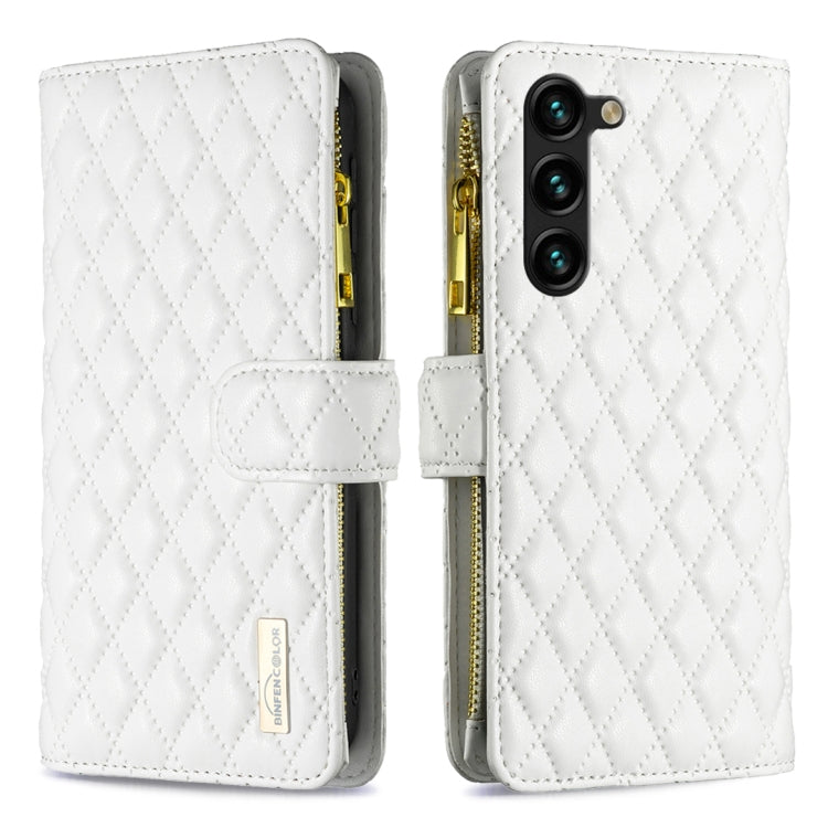 Diamond Lattice Zipper Wallet Leather Flip Phone Case