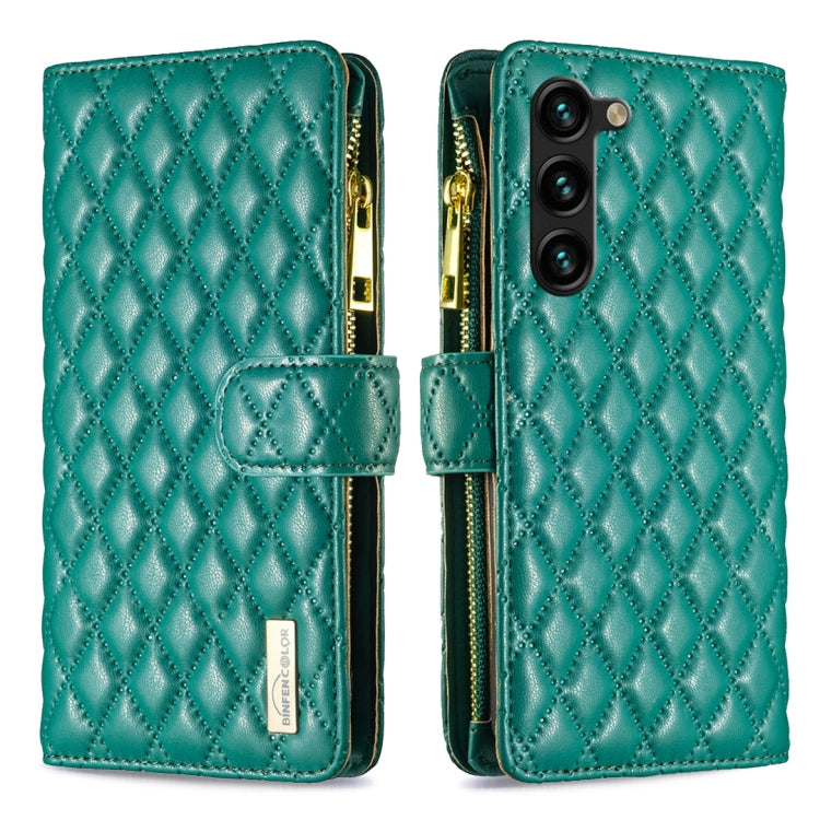Diamond Lattice Zipper Wallet Leather Flip Phone Case