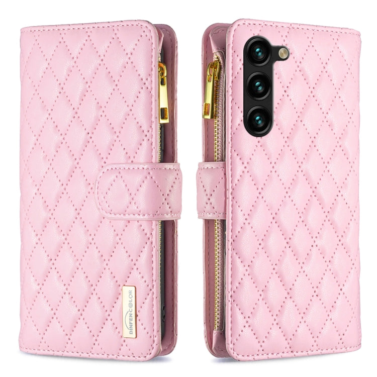 Diamond Lattice Zipper Wallet Leather Flip Phone Case