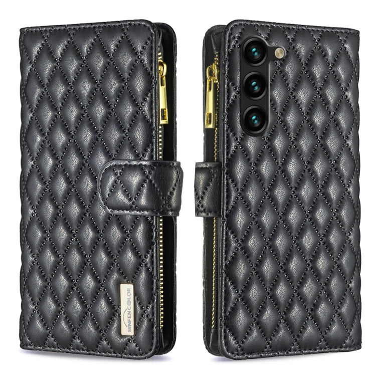 Diamond Lattice Zipper Wallet Leather Flip Phone Case
