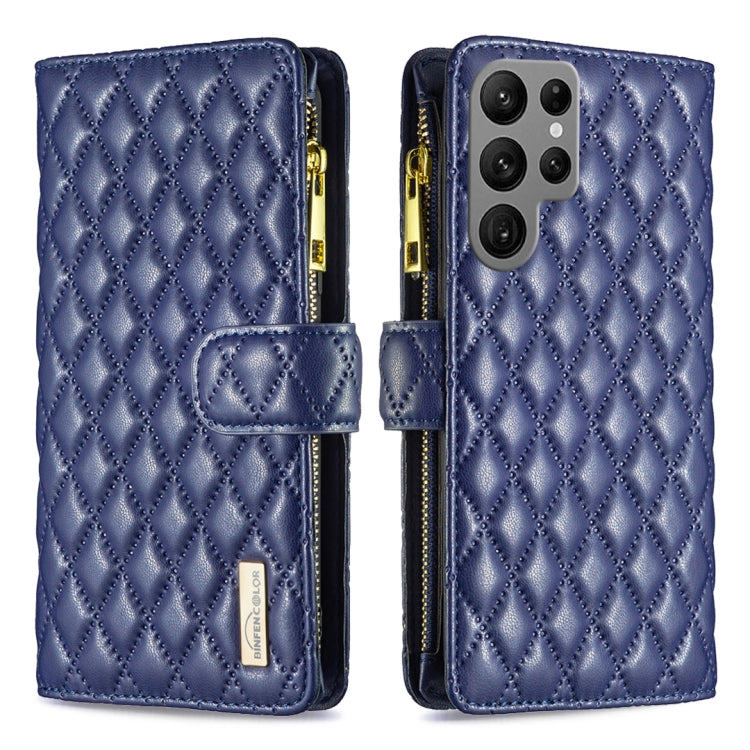 Diamond Lattice Zipper Wallet Leather Flip Phone Case