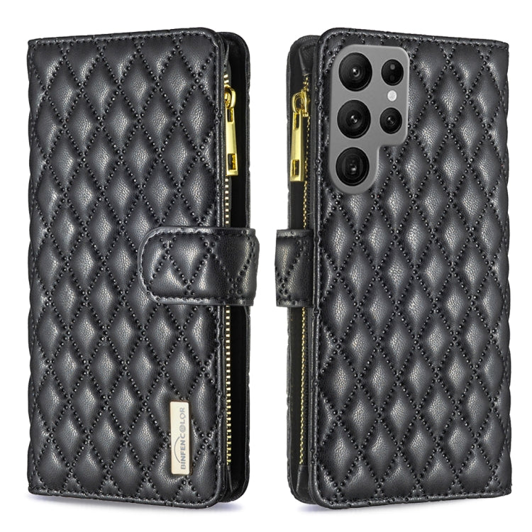 Diamond Lattice Zipper Wallet Leather Flip Phone Case