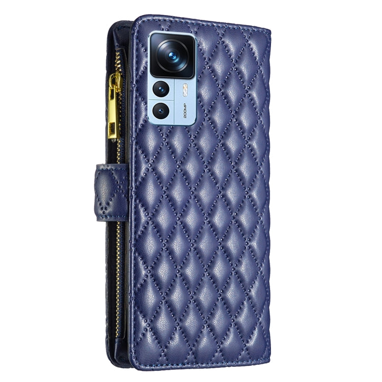 Diamond Lattice Zipper Wallet Leather Flip Phone Case