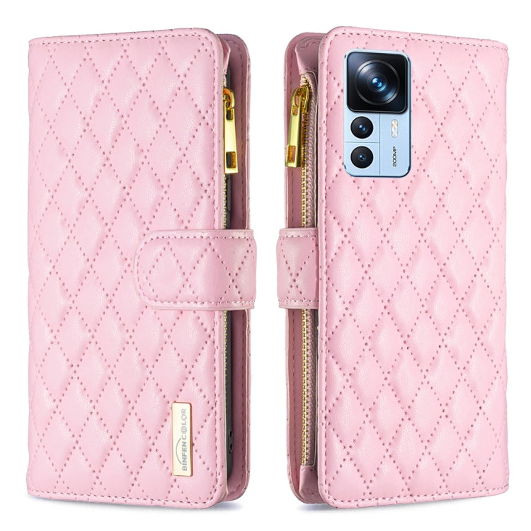 Diamond Lattice Zipper Wallet Leather Flip Phone Case