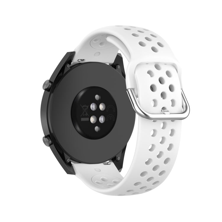 For Huawei Watch GT 46mm / 42mm / GT2 46mm 22mm Clasp Solid Color Sport Wrist Strap Watchband