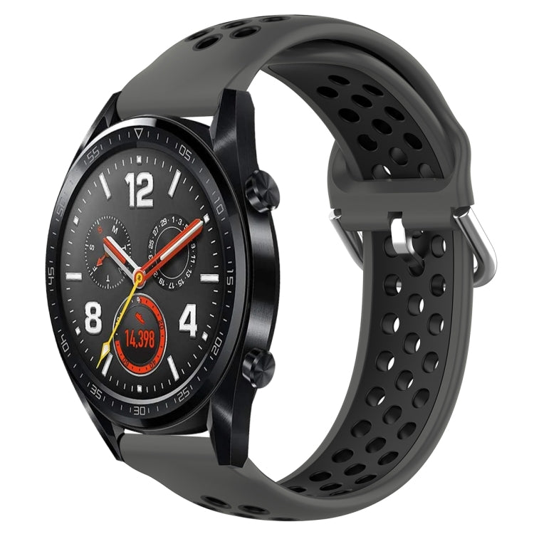 22mm Clasp Two Color Sport Wrist Strap Watchband, For Huawei Watch GT 46mm / 42mm