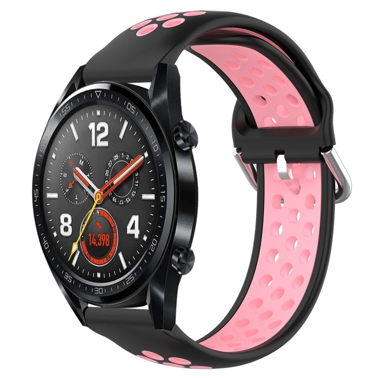 22mm Clasp Two Color Sport Wrist Strap Watchband, For Huawei Watch GT 46mm / 42mm