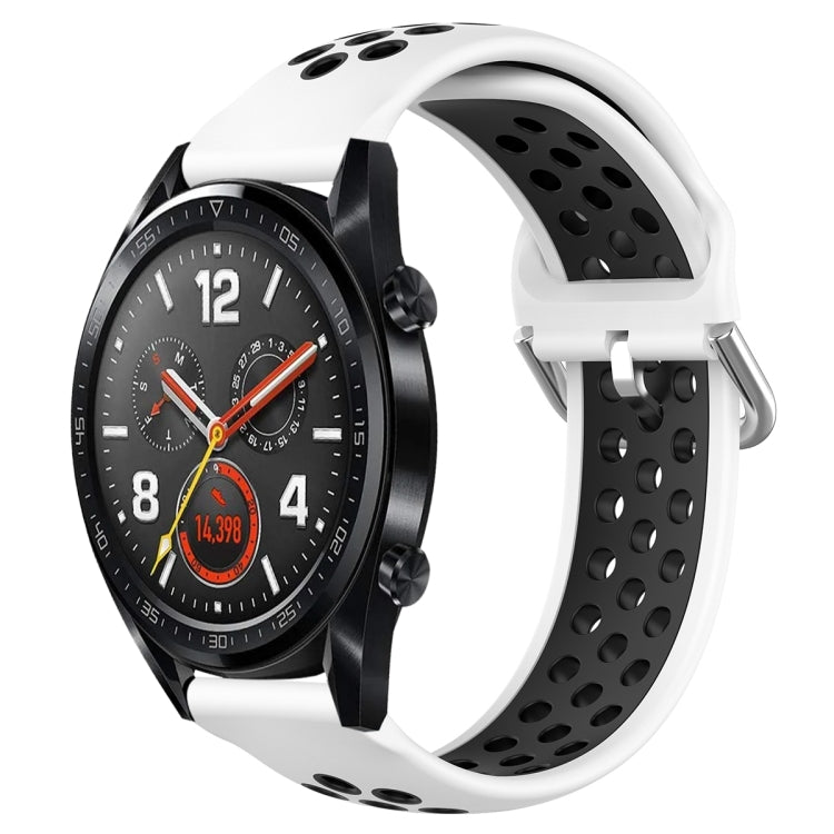 22mm Clasp Two Color Sport Wrist Strap Watchband, For Huawei Watch GT 46mm / 42mm